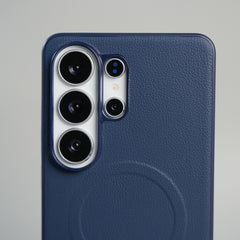 Galaxy S26 Ultra Premium Leather Texture MagSafe Compatible Case with Raised Camera Protection