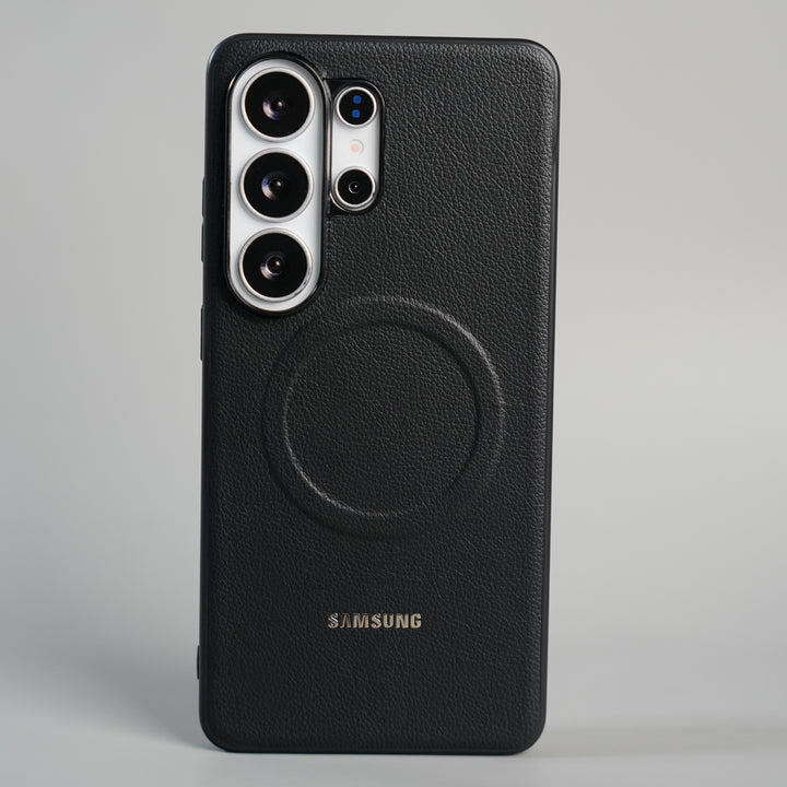 Galaxy S26 Ultra Premium Leather Texture MagSafe Compatible Case with Raised Camera Protection