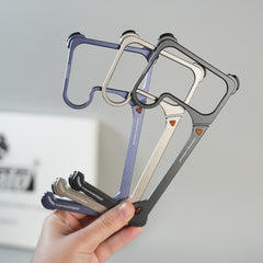Galaxy S26 Ultra Aluminum Alloy Metal Bumper Frame with Foldable Stand