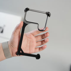 Galaxy S26 Ultra Aluminum Alloy Metal Bumper Frame with Foldable Stand