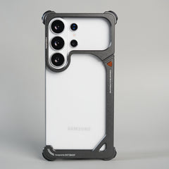 Galaxy S26 Ultra Aluminum Alloy Metal Bumper Frame with Foldable Stand