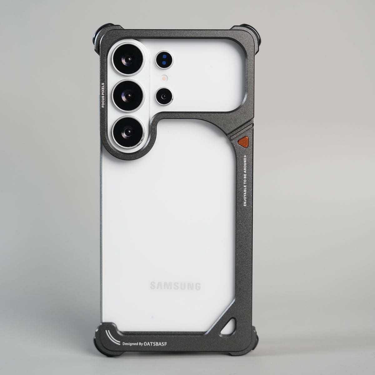 Galaxy S26 Ultra Aluminum Alloy Metal Bumper Frame with Foldable Stand