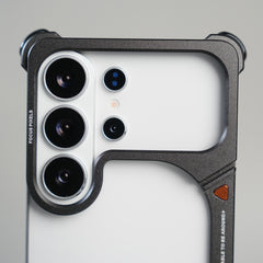 Galaxy S26 Ultra Aluminum Alloy Metal Bumper Frame with Foldable Stand