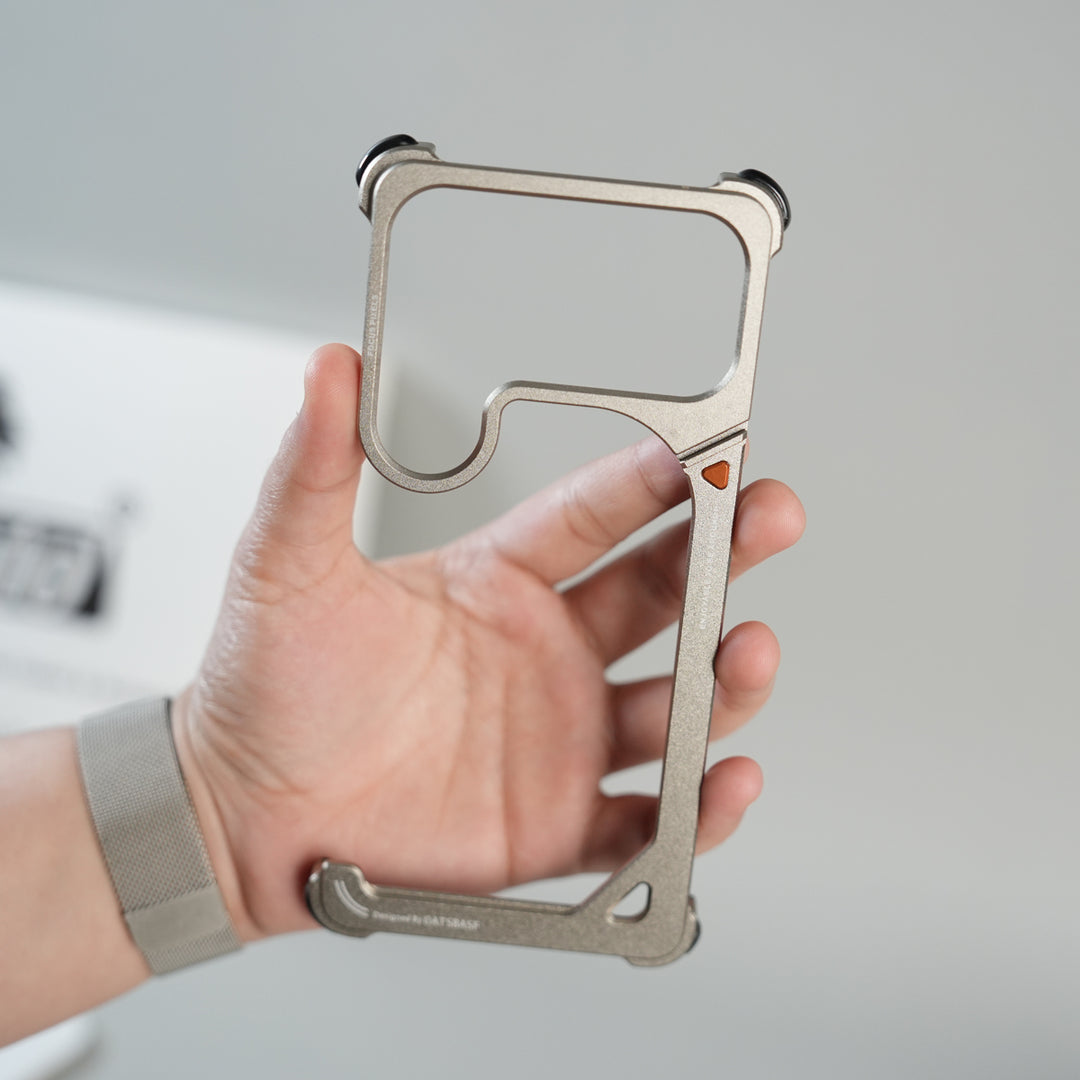 Galaxy S26 Ultra Aluminum Alloy Metal Bumper Frame with Foldable Stand