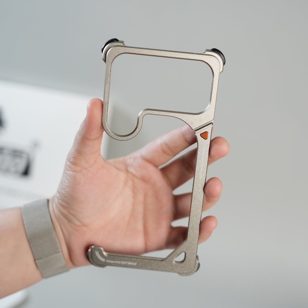 Galaxy S26 Ultra Aluminum Alloy Metal Bumper Frame with Foldable Stand