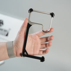 Galaxy S26 Ultra Aluminum Alloy Metal Bumper Frame with Foldable Stand