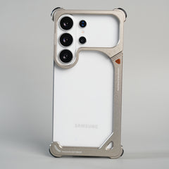 Galaxy S26 Ultra Aluminum Alloy Metal Bumper Frame with Foldable Stand