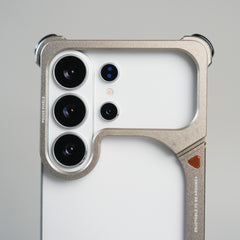 Galaxy S26 Ultra Aluminum Alloy Metal Bumper Frame with Foldable Stand