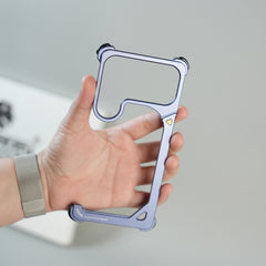 Galaxy S26 Ultra Aluminum Alloy Metal Bumper Frame with Foldable Stand