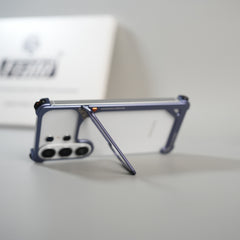 Galaxy S26 Ultra Aluminum Alloy Metal Bumper Frame with Foldable Stand