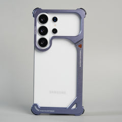 Galaxy S26 Ultra Aluminum Alloy Metal Bumper Frame with Foldable Stand