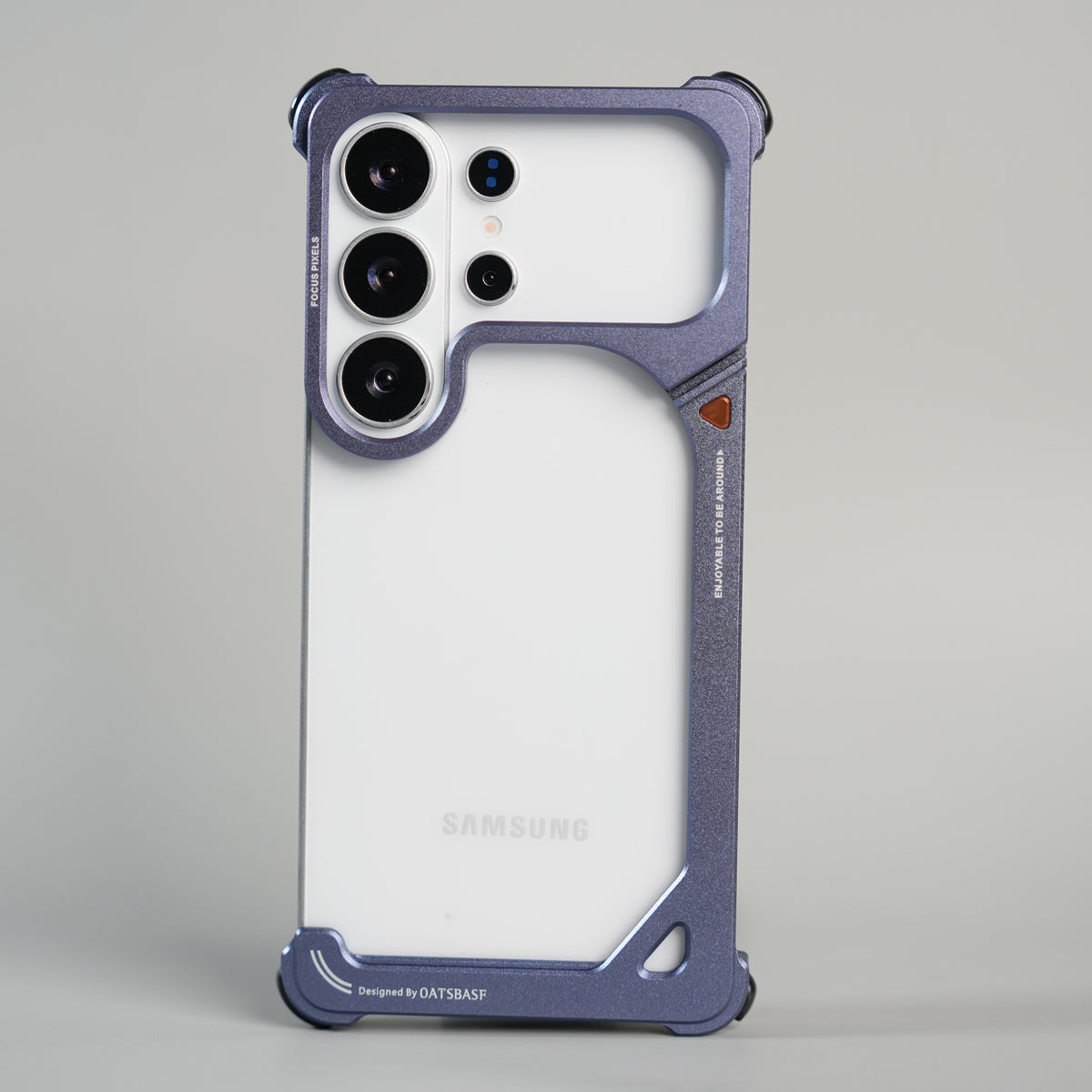 Galaxy S26 Ultra Aluminum Alloy Metal Bumper Frame with Foldable Stand