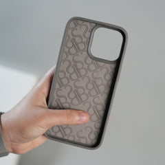 iPhone 15 Series Premium Leather Card Holder Case with Stitched Crest Design