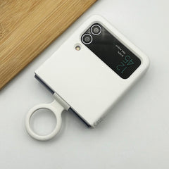 Samsung Galaxy Z Flip 4 Liquid Hard-shell Silicone Case Cover with Ring Holder