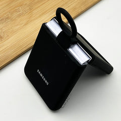 Samsung Galaxy Z Flip 4 Liquid Hard-shell Silicone Case Cover with Ring Holder
