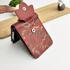 Samsung Galaxy Z Flip 6 Indian Art Designer Cover With  Bracelet and Card Holder