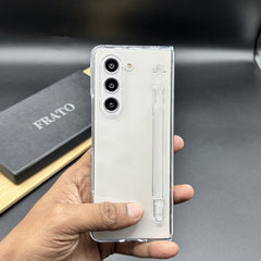 Samsung Galaxy Z Fold 5 Transparent Cristal Hard Shell Cover Case With S-Pen