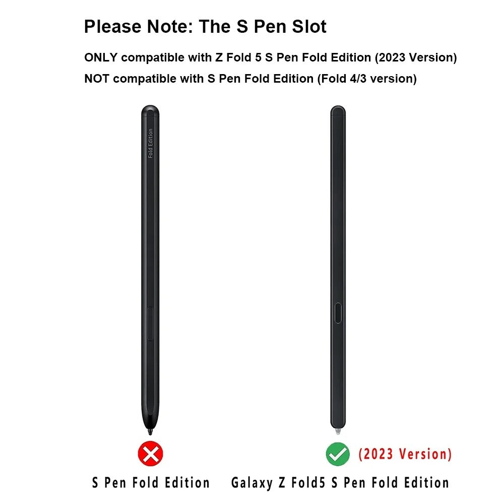 Samsung Galaxy Z Fold 5 Transparent Cristal Hard Shell Cover Case With S-Pen