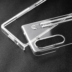 Samsung Galaxy Z Fold 5 Transparent Cristal Hard Shell Cover Case With S-Pen