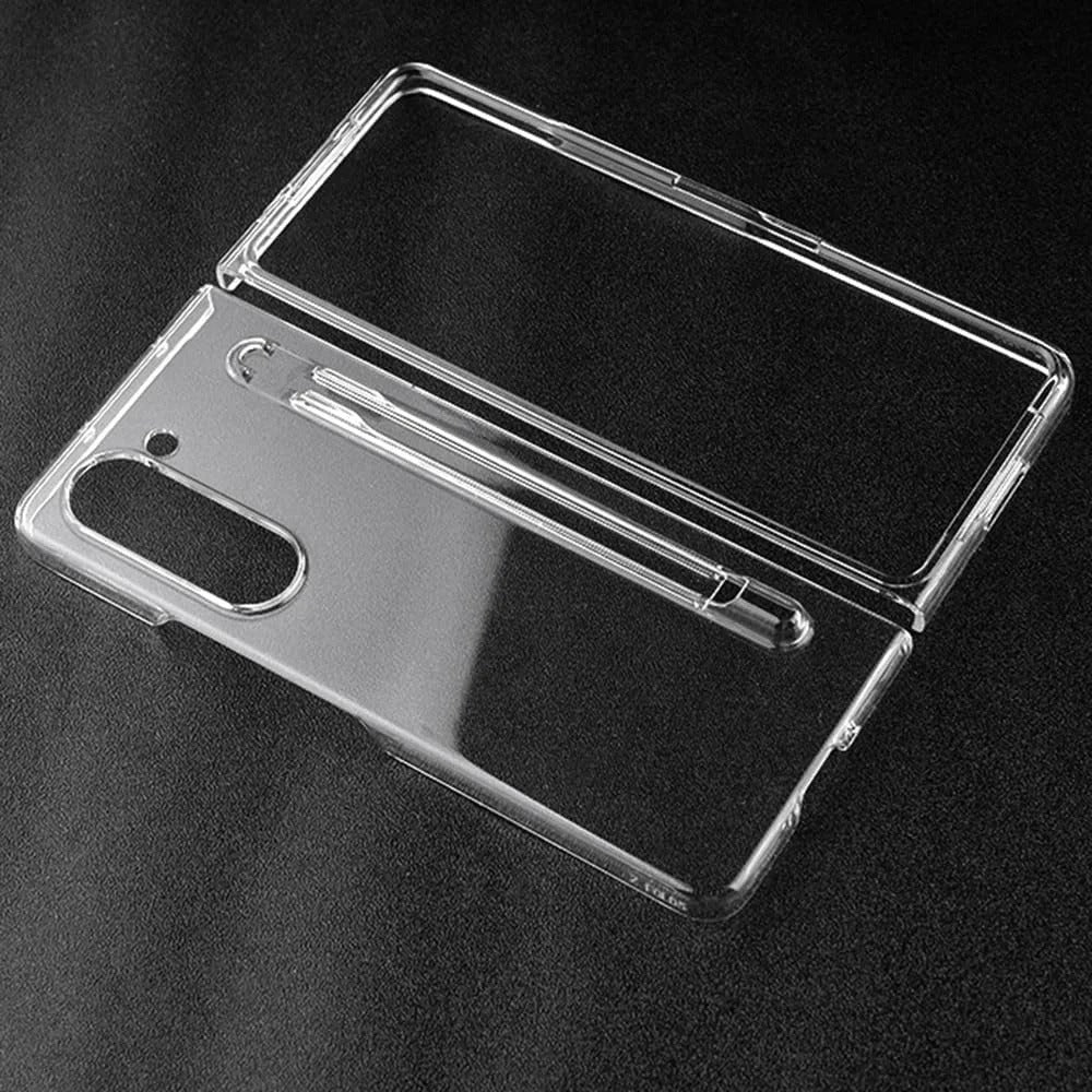 Samsung Galaxy Z Fold 5 Transparent Cristal Hard Shell Cover Case With S-Pen