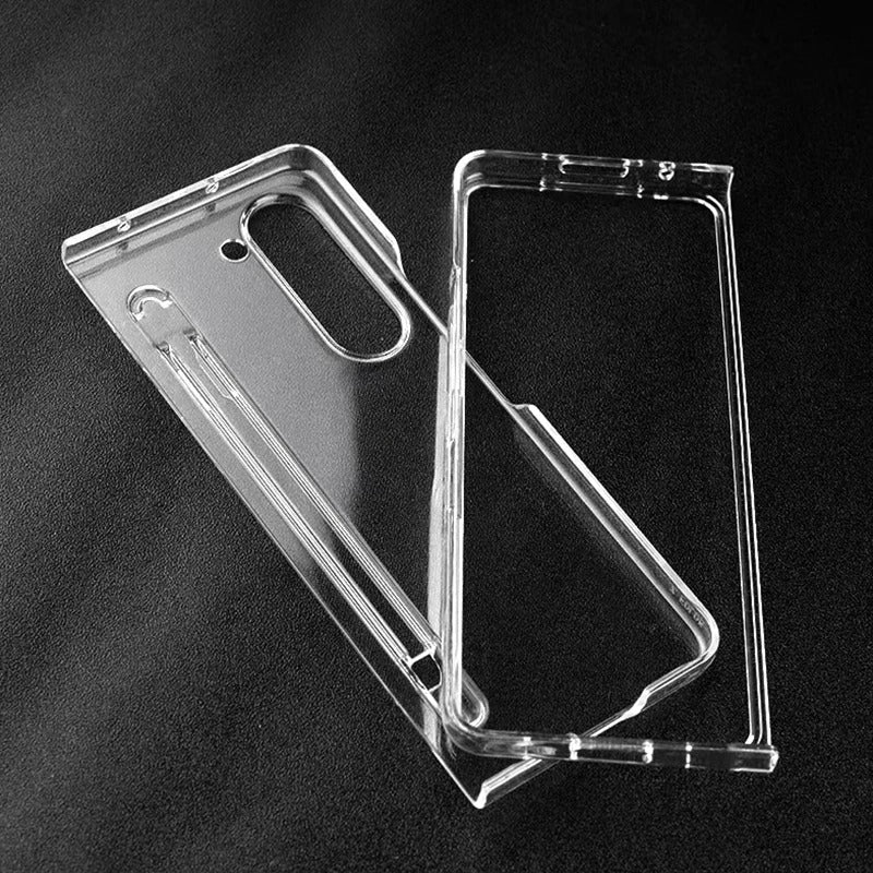 Samsung Galaxy Z Fold 5 Transparent Cristal Hard Shell Cover Case With S-Pen