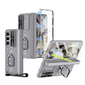 Samsung Galaxy Z Fold 6 Armor Magnetic Hinge Camera Protection Pen Holder Stand With Film Cover
