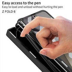 Samsung Galaxy Z Fold 6 Armor Magnetic Hinge Camera Protection Pen Holder Stand With Film Cover