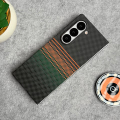 Samsung Galaxy Z Fold Series Carbon Fiber Texture Aramid Design Hard Pc MagSafe Case Cover
