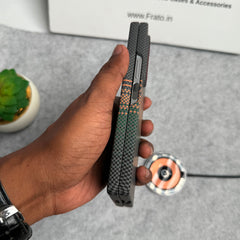 Samsung Galaxy Z Fold Series Carbon Fiber Texture Aramid Design Hard Pc MagSafe Case Cover