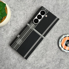 Samsung Galaxy Z Fold Series Carbon Fiber Texture Aramid Design Hard Pc MagSafe Case Cover