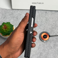 Samsung Galaxy Z Fold Series Carbon Fiber Texture Aramid Design Hard Pc MagSafe Case Cover