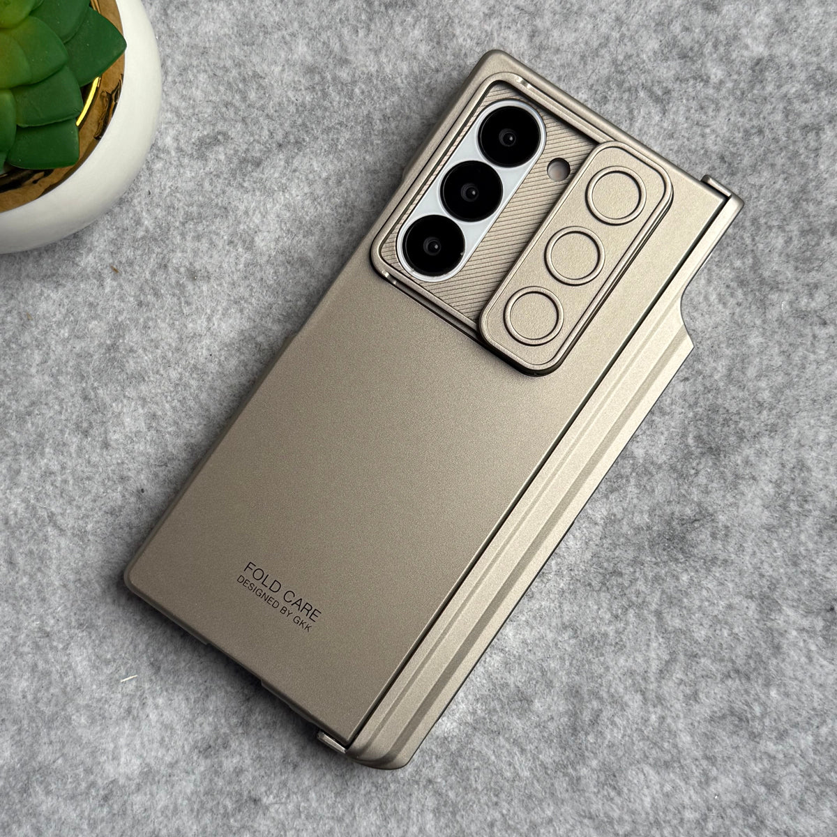 Samsung Galaxy Z Fold 6 GKK Camera Protection Slider Magnetic Hinge Front Glass Protective Cover