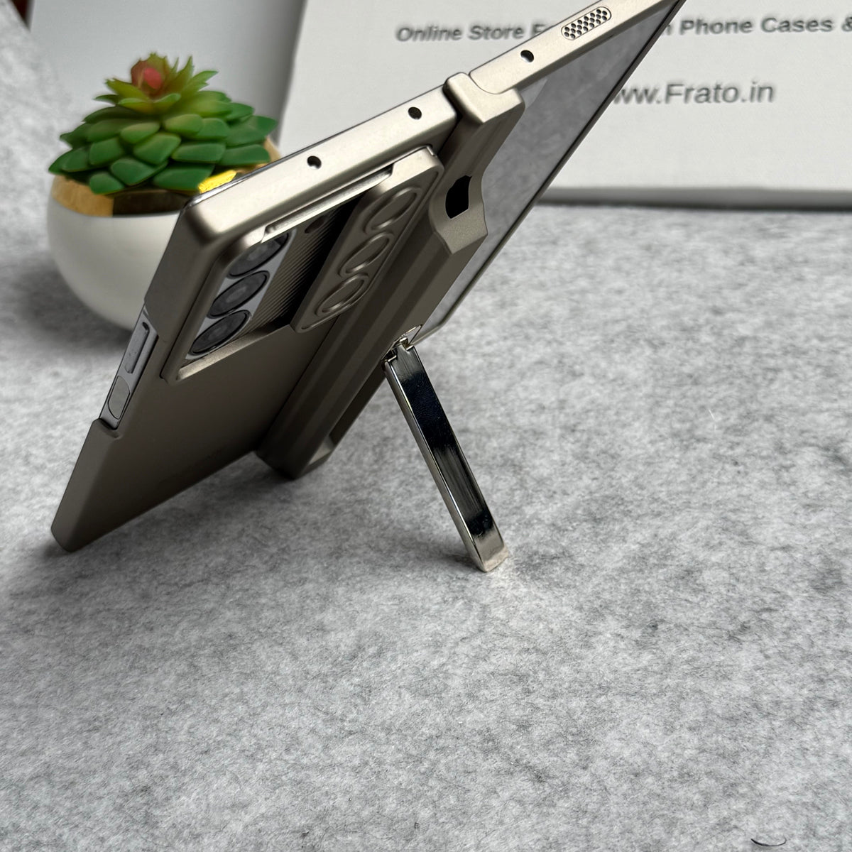Samsung Galaxy Z Fold 6 GKK Camera Protection Slider Magnetic Hinge Front Glass Protective Cover