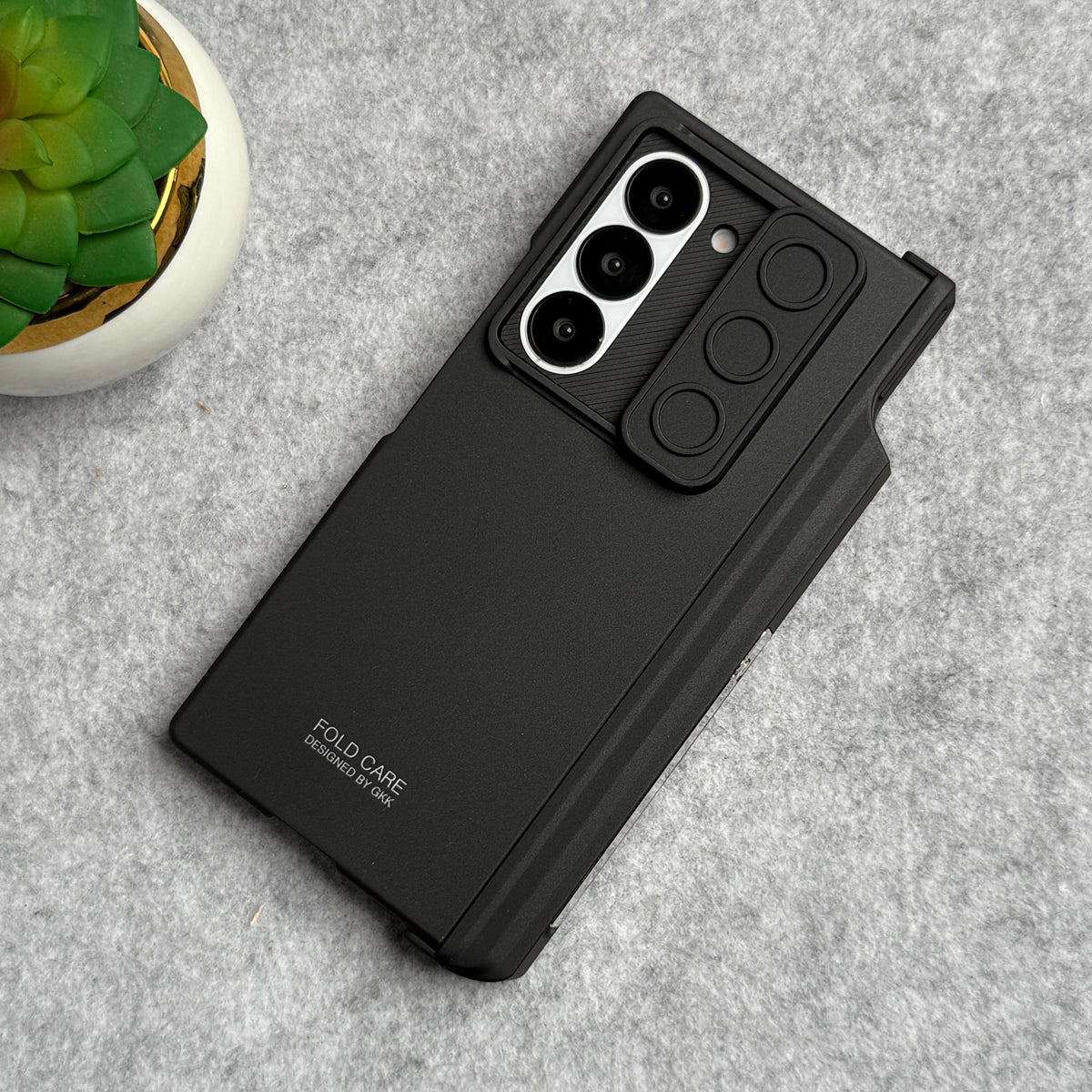 Samsung Galaxy Z Fold 6 GKK Camera Protection Slider Magnetic Hinge Front Glass Protective Cover
