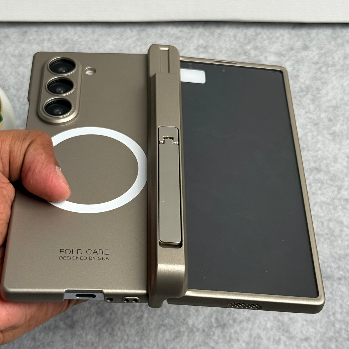 Samsung Galaxy Z Fold 6 GKK MagSafe Magnetic Hinge Front Glass Protective Cover