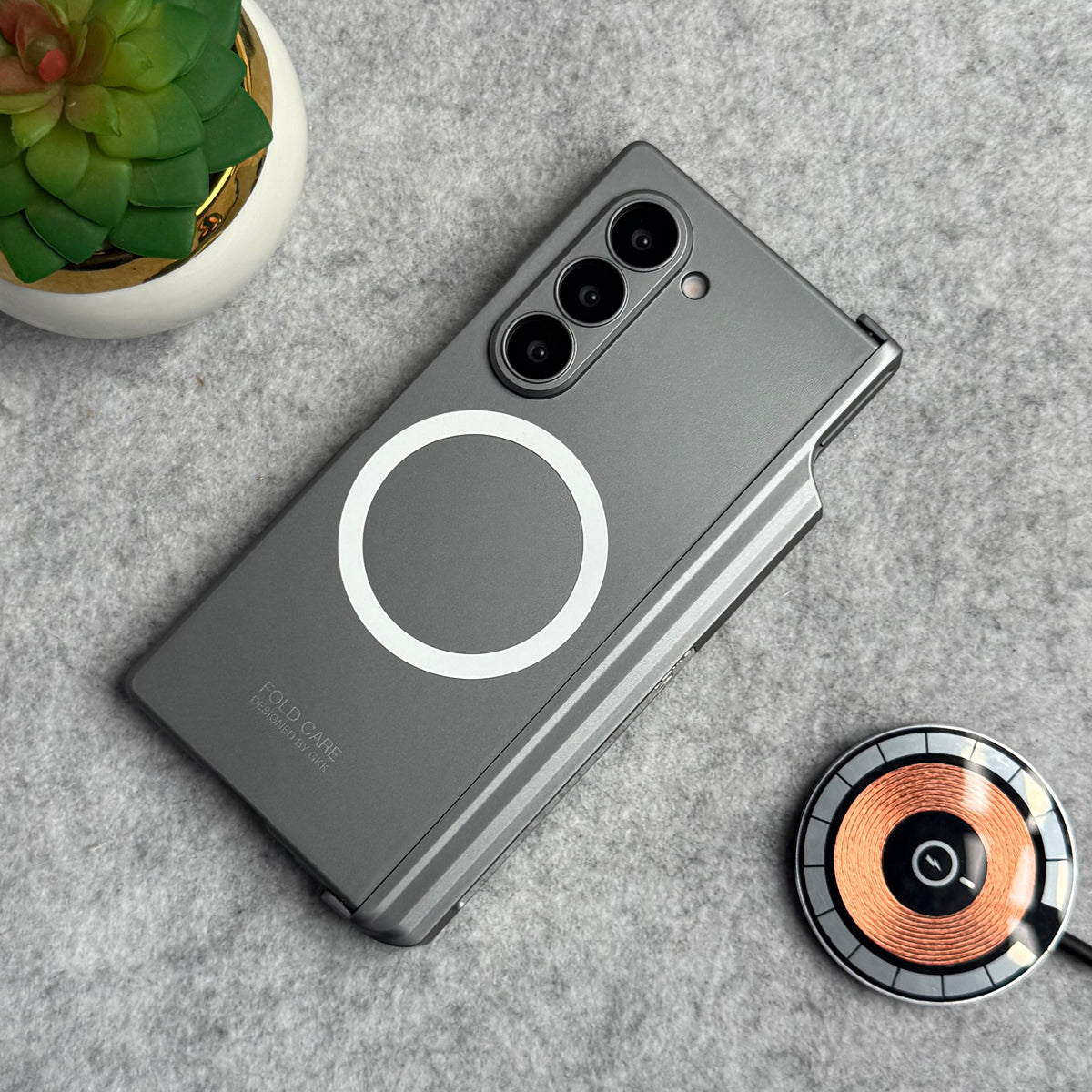 Samsung Galaxy Z Fold 6 GKK MagSafe Magnetic Hinge Front Glass Protective Cover