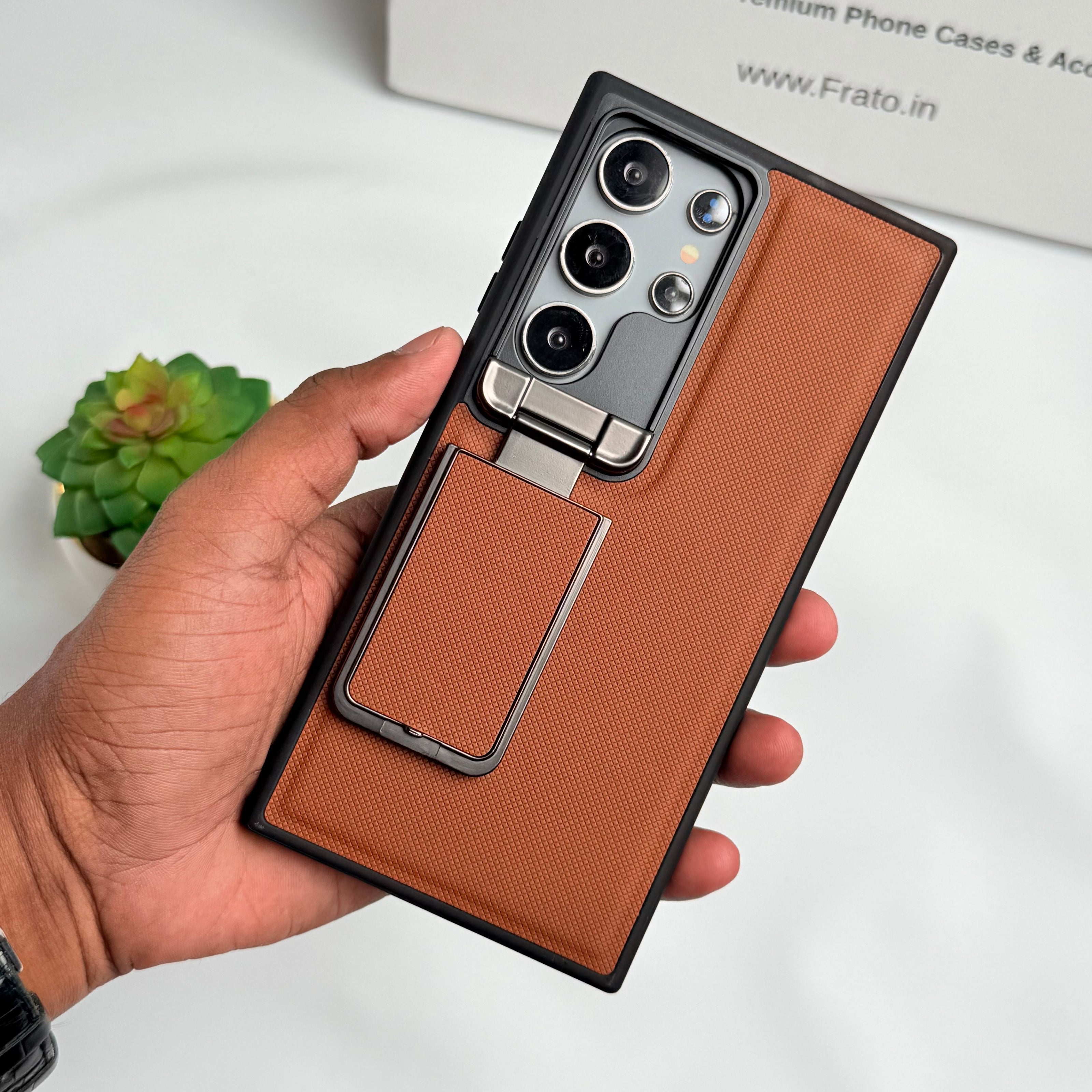 Samsung Galaxy Ultra Series Metal Camera Cap Stand Case Cover