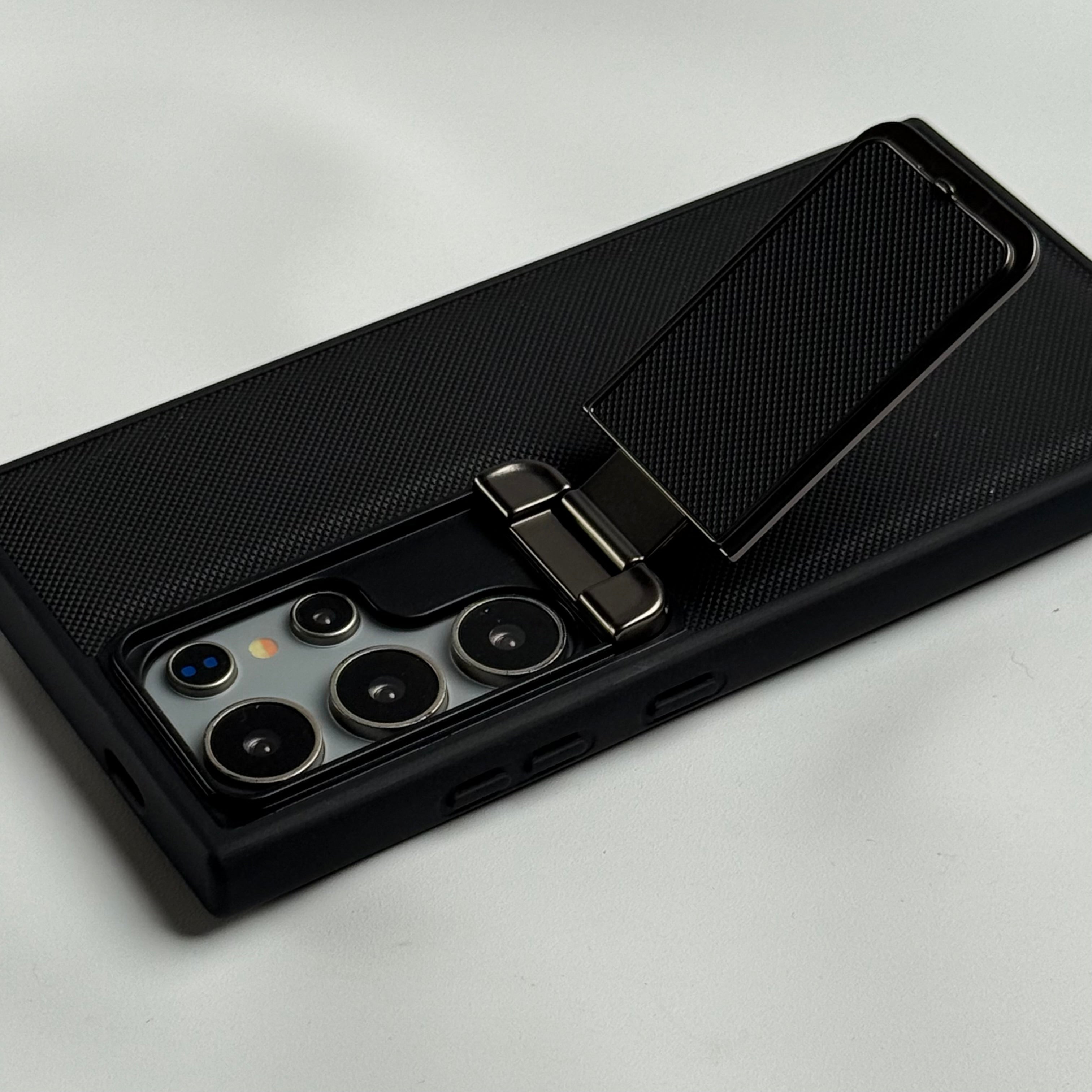 Samsung Galaxy Ultra Series Metal Camera Cap Stand Case Cover