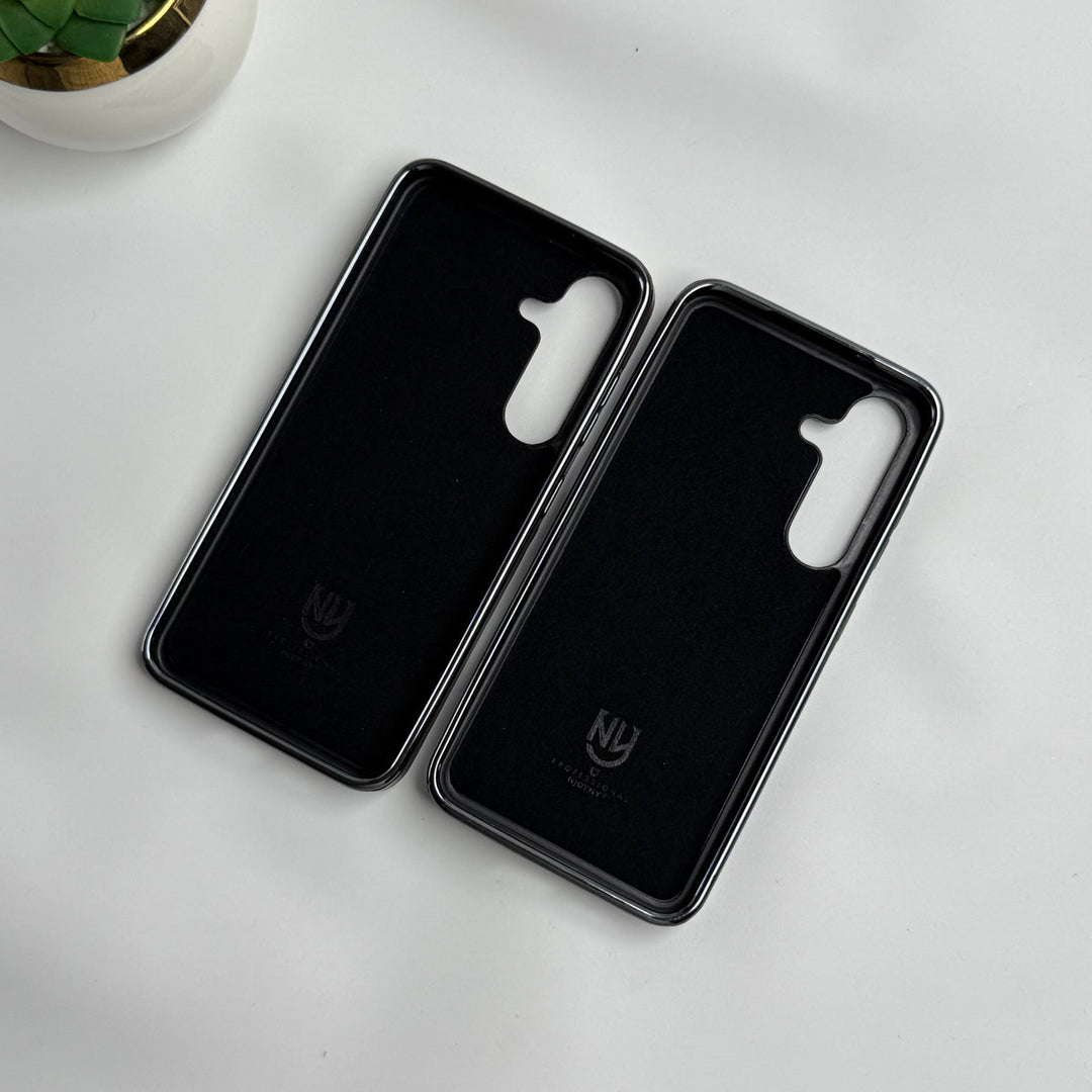 Samsung Galaxy S23 Cloth Stripe PU Leather Side Chrome Case Cover