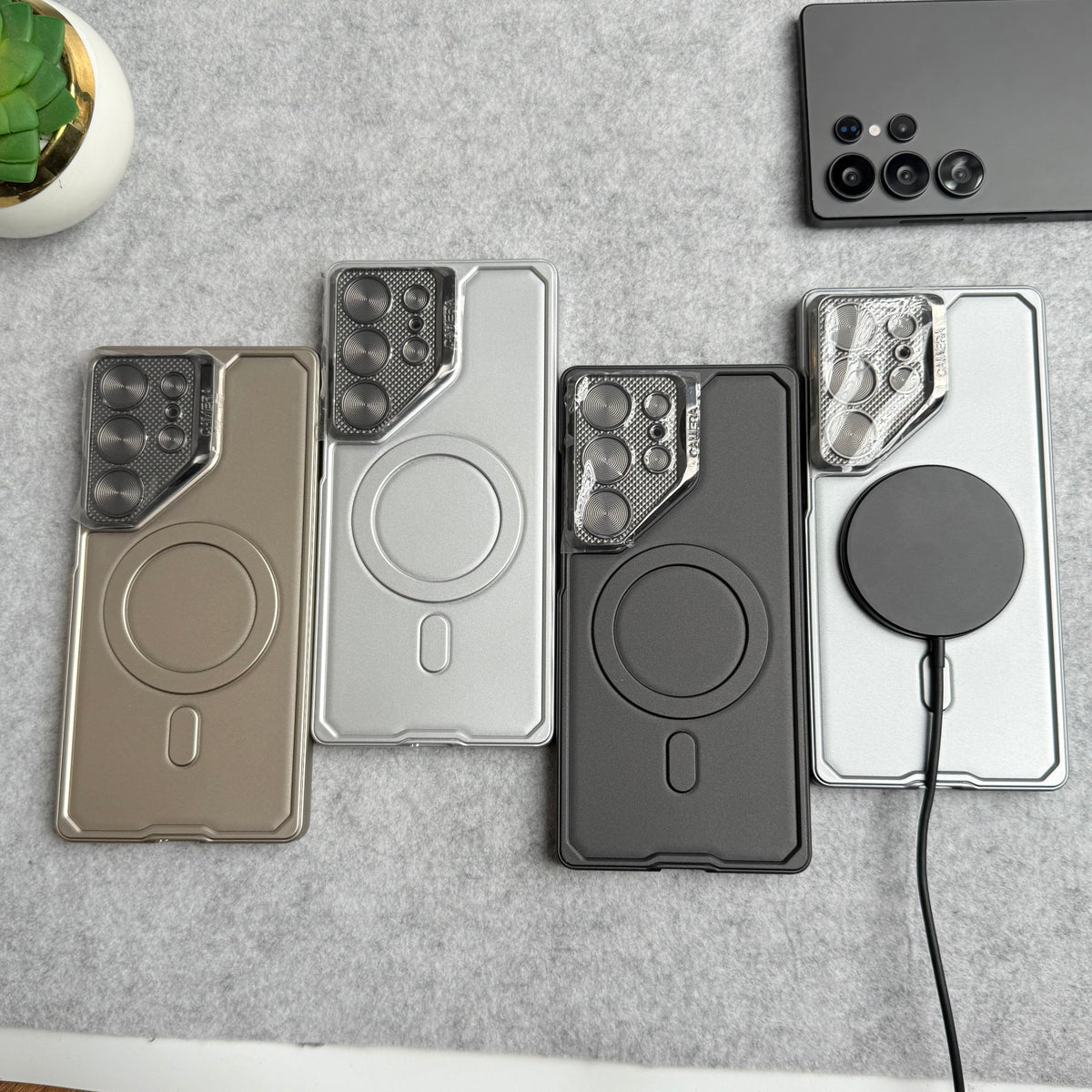 Samsung Galaxy S25 Ultra Lens Protection Fully Metal Bracket Shell Case