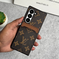 Samsung Galaxy Z Fold 6 Luxury Brand Leather Card Holder Case Cover