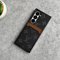 Samsung Galaxy Z Fold 6 Luxury Brand Leather Card Holder Case Cover