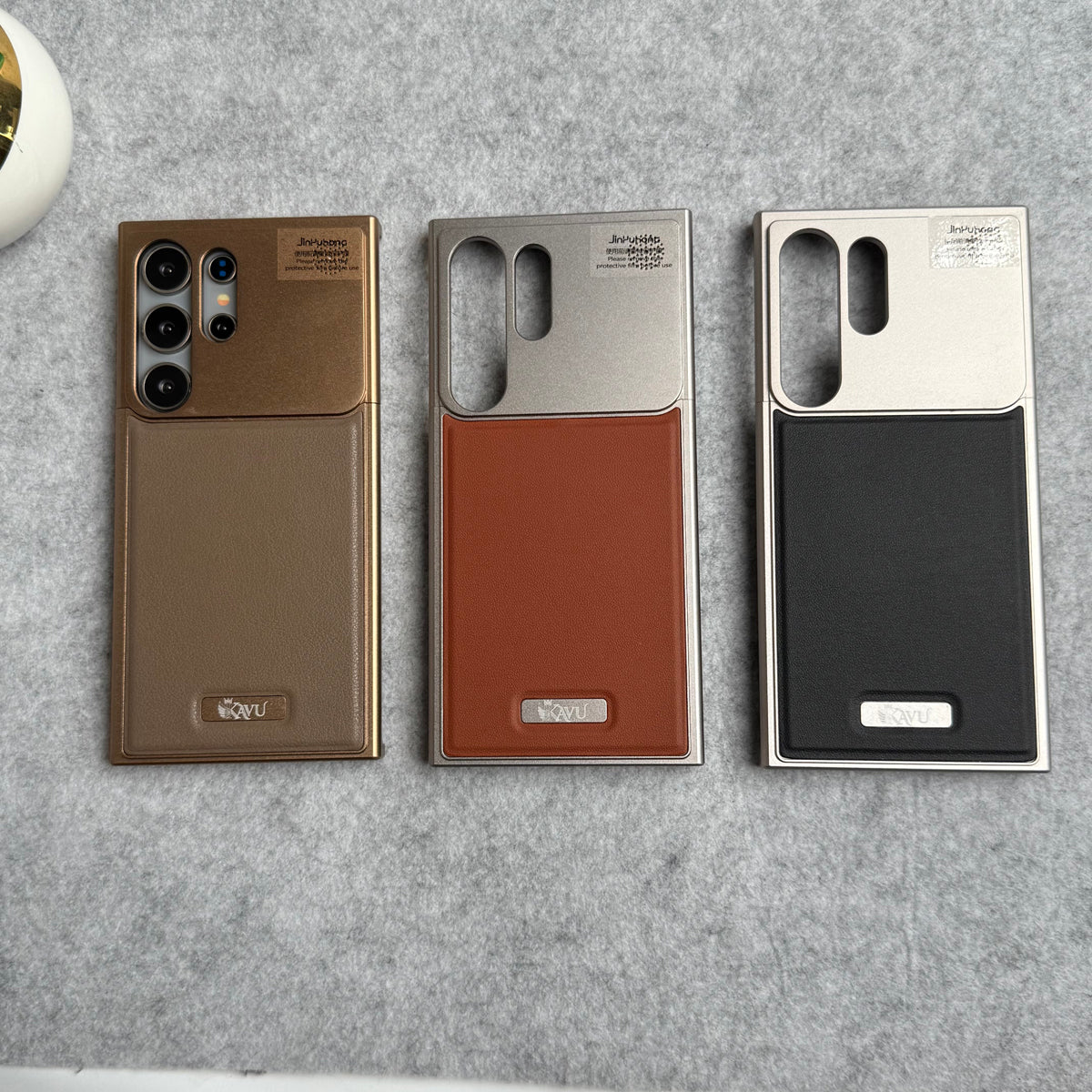 Samsung Galaxy S25 Ultra Premium Metallic Aero Flex Aluminum Leather Case