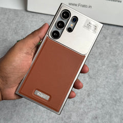 Samsung Galaxy S25 Ultra Premium Metallic Aero Flex Aluminum Leather Case