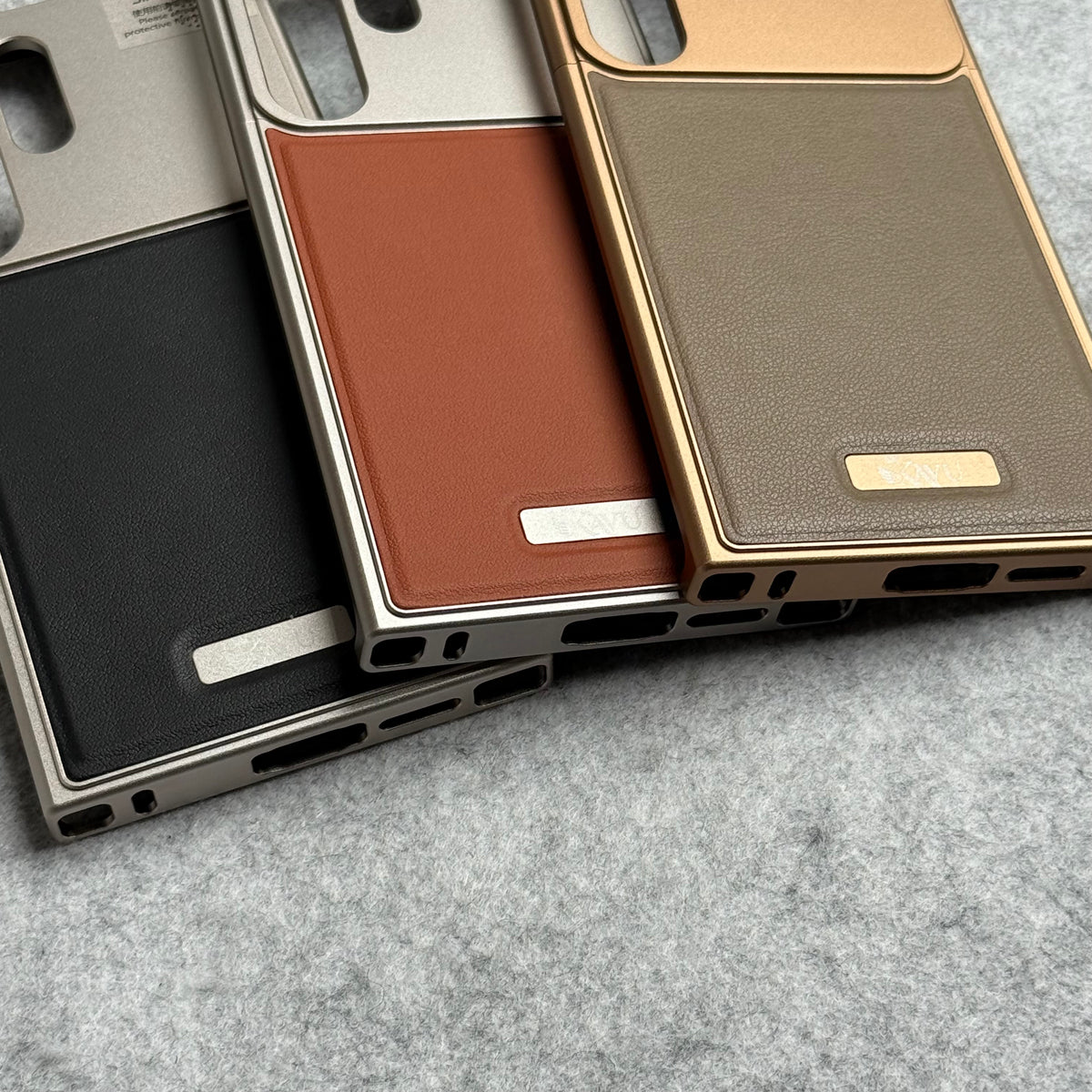Samsung Galaxy S25 Ultra Premium Metallic Aero Flex Aluminum Leather Case