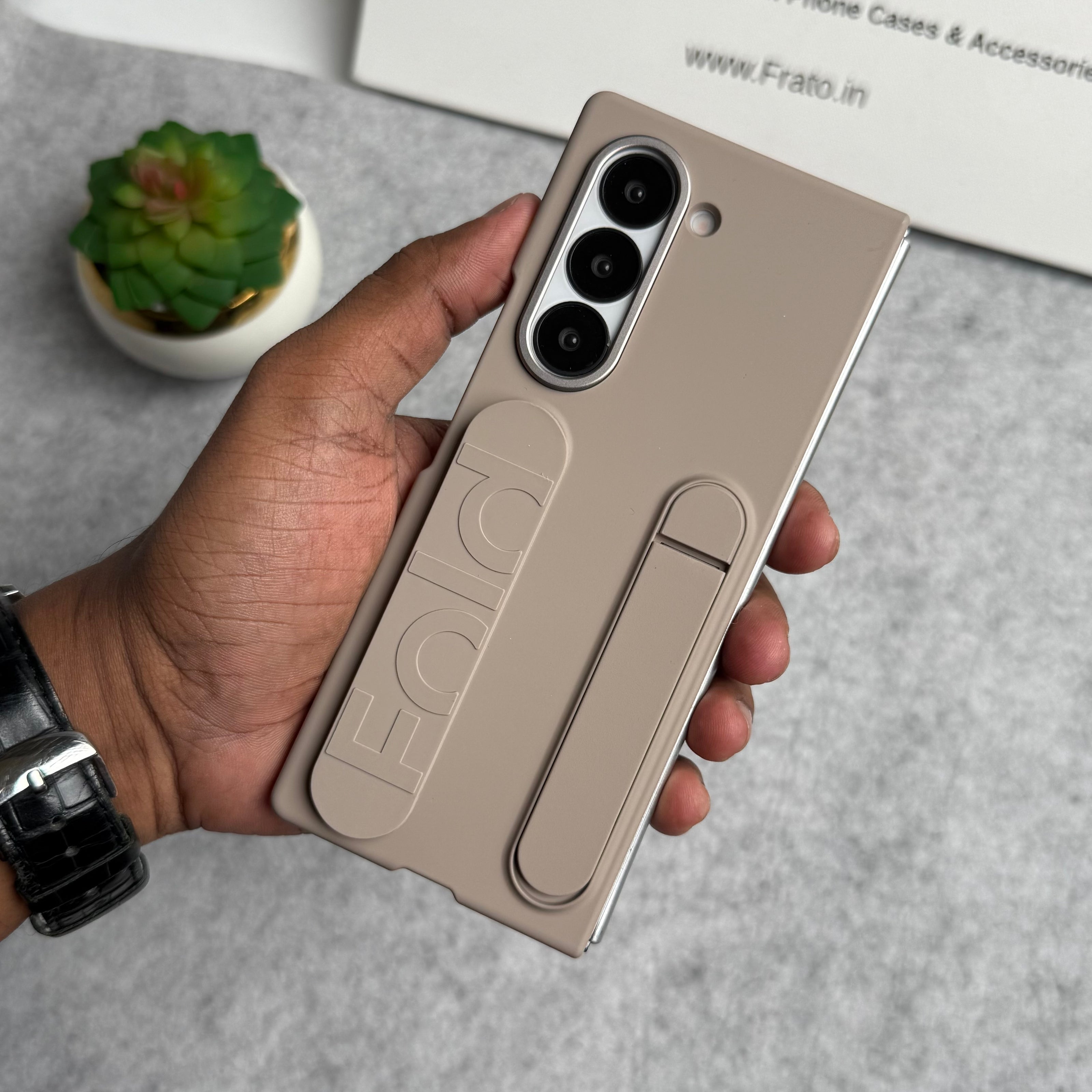 Samsung Galaxy Z Fold Series High Quality Fashion Wristband Stand Phone Case