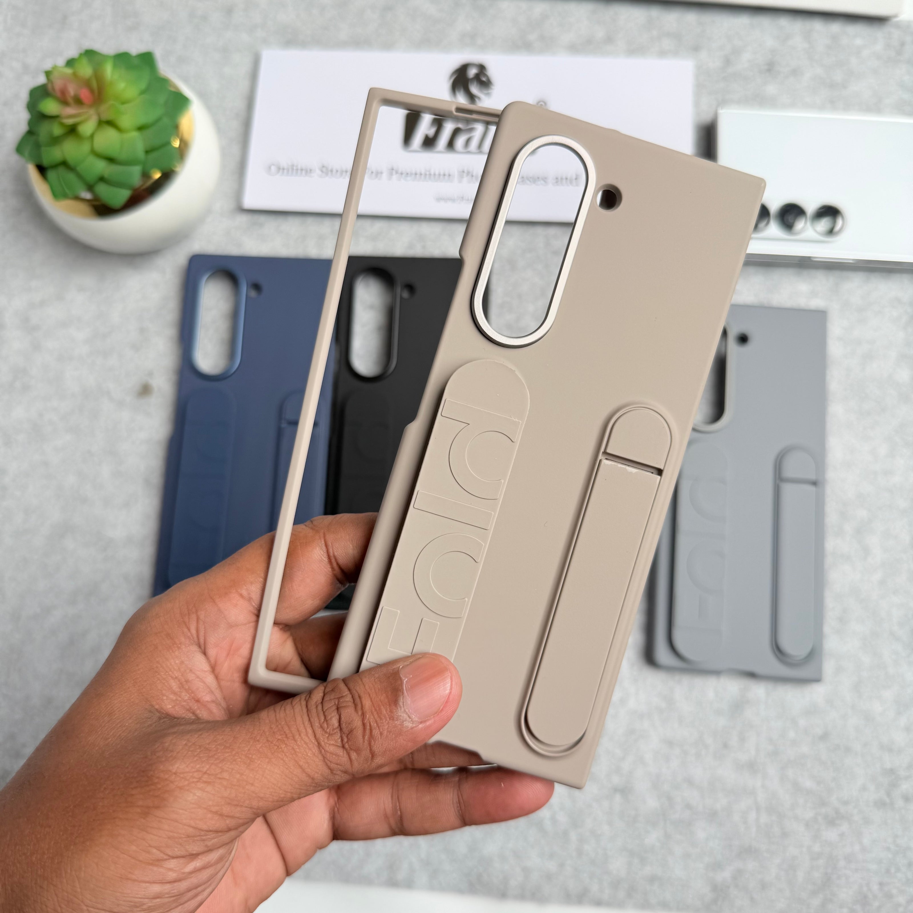 Samsung Galaxy Z Fold Series High Quality Fashion Wristband Stand Phone Case