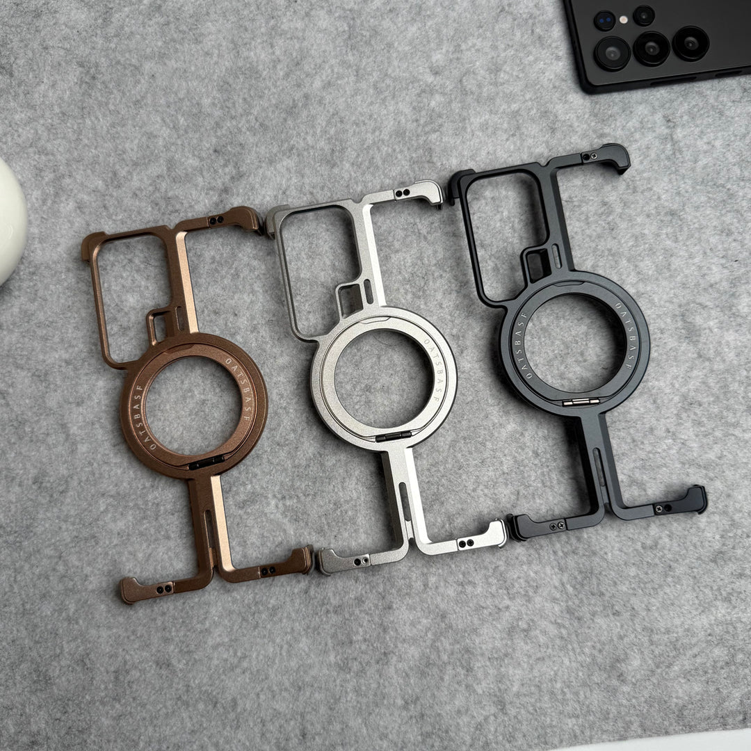 Samsung Galaxy S25 Ultra Metals Frameless Bumper Case With Rotating Stand