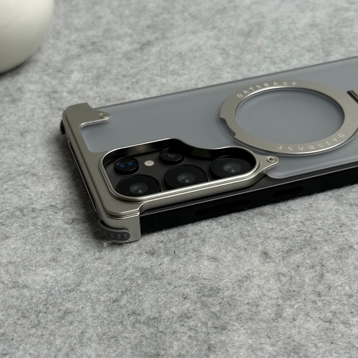 Samsung Galaxy Ultra Series Frosted Frameless Metal Kickstand Case