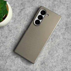Samsung Galaxy Z Fold 6 Small Carbon Line Pattern Case Cover